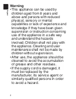 Preview for 2 page of Panasonic EH-SA31 Operating Instructions Manual