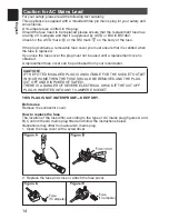 Preview for 14 page of Panasonic EH-SA31 Operating Instructions Manual