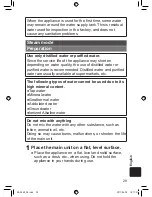 Предварительный просмотр 29 страницы Panasonic EH-SA60 Operating Instructions Manual