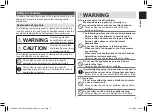 Предварительный просмотр 5 страницы Panasonic EH-XS01 Operating Instructions Manual