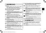 Предварительный просмотр 21 страницы Panasonic EH-XS01 Operating Instructions Manual