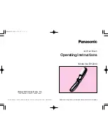 Panasonic EH2203 Operating Instructions Manual предпросмотр