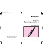 Preview for 1 page of Panasonic EH2203 Operating Instructions