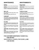 Preview for 7 page of Panasonic EH3012 - AIR PURIFIER-PHCC Operating Instructions Manual