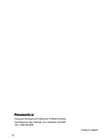 Preview for 12 page of Panasonic EH3012 - AIR PURIFIER-PHCC Operating Instructions Manual