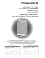 Preview for 1 page of Panasonic EH3015 - AIR PURIFIER-PHCC Operating Instructions Manual