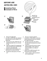 Preview for 5 page of Panasonic EH3020 - AIR PURIFIER-PHCC Operating Instructions Manual