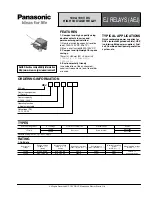 Preview for 1 page of Panasonic EJ Relays Specification Sheet