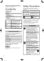 Preview for 2 page of Panasonic Elite Big PAC-i S-200PE3E5B Operating Instructions Manual