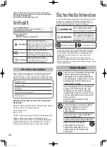 Preview for 20 page of Panasonic Elite Big PAC-i U-200PZH2E8 Operating Instructions Manual