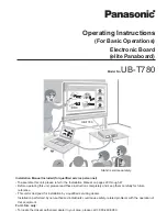 Preview for 3 page of Panasonic ELITE PANABOARD UB-T780 Operating Instructions Manual