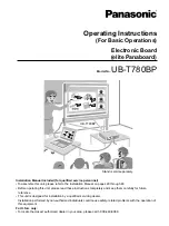 Preview for 1 page of Panasonic ELITE PANABOARD UB-T780BP Operating Instructions Manual