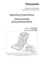 Предварительный просмотр 1 страницы Panasonic EP-1082 Operating Instructions Manual