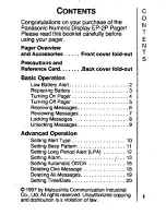 Preview for 5 page of Panasonic EP-2P Series Operating Instructions Manual