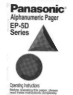 Предварительный просмотр 1 страницы Panasonic EP-5D Series Operating Instructions Manual