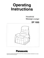 Panasonic EP1005 - MASSAGE LOUNGER Operating Instructions Manual preview