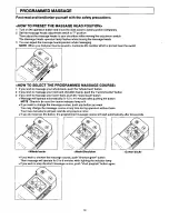 Preview for 10 page of Panasonic EP1005 - MASSAGE LOUNGER Operating Instructions Manual