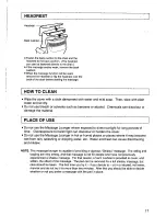 Preview for 16 page of Panasonic EP1010 - MASSAGE LOUNGER Operaing Instructions