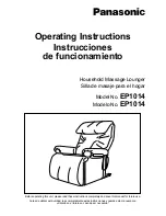 Panasonic EP1014 - MASSAGE LOUNGER - MULTI-LANG Operating Instructions Manual preview