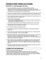 Preview for 5 page of Panasonic EP1022 - MASSAGE LOUNGER Operating Instructions Manual