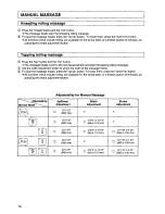 Preview for 14 page of Panasonic EP1022 - MASSAGE LOUNGER Operating Instructions Manual