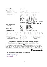 Предварительный просмотр 2 страницы Panasonic EP1273-U1 Service Manual