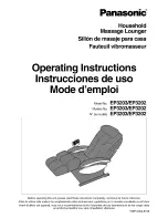 Panasonic EP3202 - MASSAGE LOUNGER - MULTI-LANG Operating Instructions Manual preview