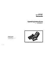 Panasonic EP3203 - MASSAGE LOUNGER - MULTI-LANG Operating Instructions Manual preview