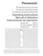 Preview for 1 page of Panasonic ER-121 Operating Instructions Manual