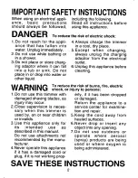 Preview for 2 page of Panasonic ER-121 Operating Instructions Manual