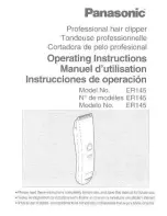 Preview for 1 page of Panasonic ER-145 Operating Instructions Manual