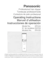 Panasonic ER-153 Operating Instructions Manual preview