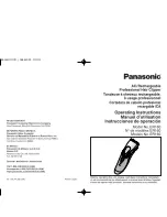 Panasonic ER-160 Operating Instructions Manual preview