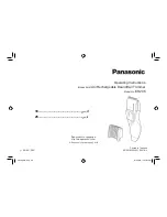 Предварительный просмотр 40 страницы Panasonic ER-206 Operating Instructions Manual