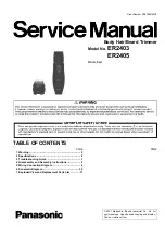 Preview for 1 page of Panasonic ER-2403 Service Manual