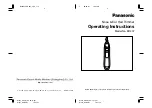 Panasonic ER-407 Operating Instructions Manual preview