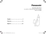 Panasonic ER-430 Operating Instructions Manual preview