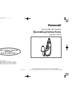 Panasonic ER-430 Operating Instructions preview