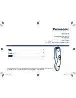 Panasonic ER-CA70 Operating Instructions Manual предпросмотр