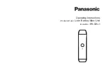 Preview for 1 page of Panasonic ER-CBL1 Operating Instructions Manual