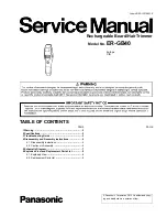 Panasonic ER-GB40 Service Manual preview