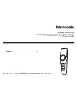 Panasonic ER?GB50 Operating Instructions Manual preview