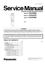 Preview for 1 page of Panasonic ER-GB60 Service Manual