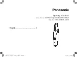 Preview for 1 page of Panasonic ER-GD20 Operating Instructions Manual