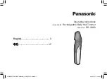 Panasonic ER-GK6 Operating Instructions Manual preview