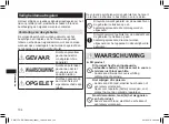 Preview for 104 page of Panasonic ER-GK80 Operating Instructions Manual