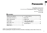 Preview for 3 page of Panasonic ER-GK81 Operating Instructions Manual