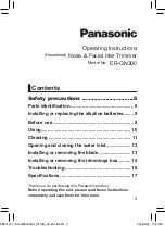 Предварительный просмотр 3 страницы Panasonic ER-GN300 Operating Instructions Manual