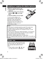 Предварительный просмотр 8 страницы Panasonic ER-GN70 Operating Instructions Manual