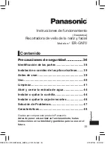 Предварительный просмотр 33 страницы Panasonic ER-GN70 Operating Instructions Manual